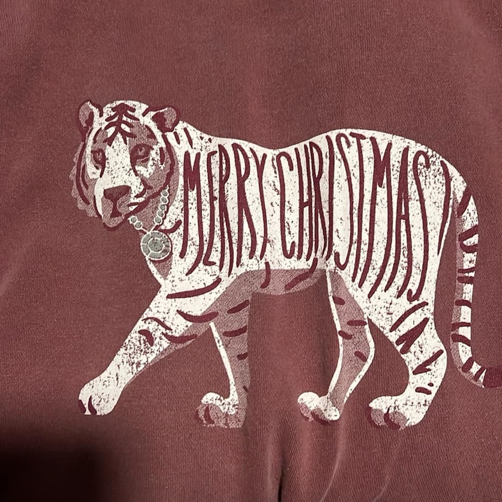 Living Fully Co. Merry Christmas Tiger Sweatshirt